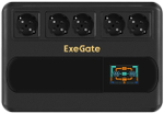 Источник бесперебойного питания  Exegate NEO Smart BU-1000.LCD.AVR.5SH.RJ.USB