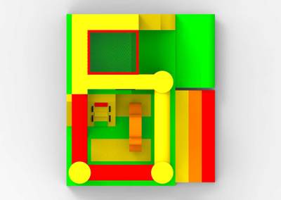 Коммерческий надувной батут "Чудо-сафари мини", 3,5*3*2,6 м