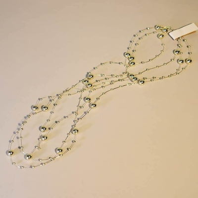 Бусы на елку "Роса" 2м, цвет золото