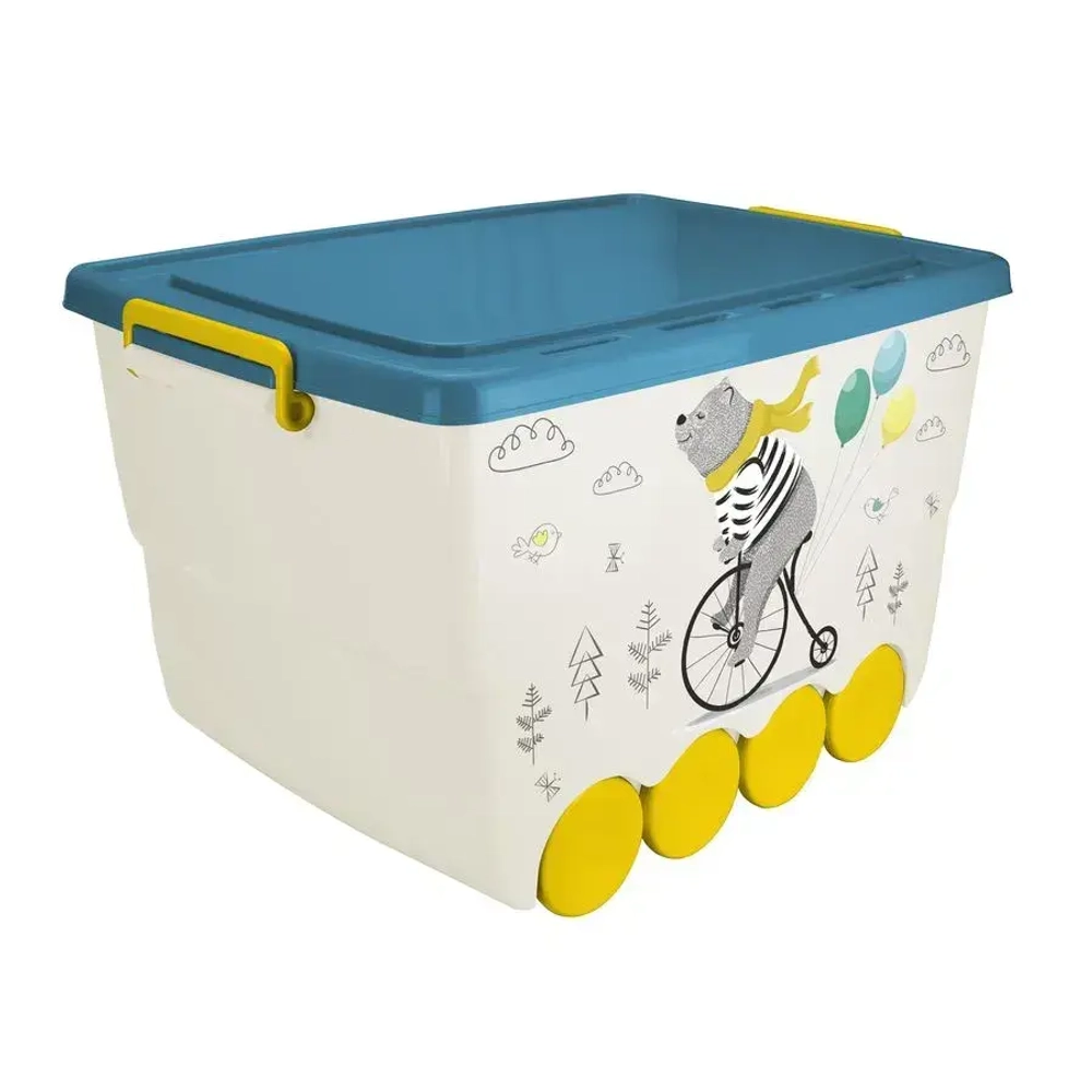 Ящик для игрушек ОКТО 50л медведь (комплект 3 шт)