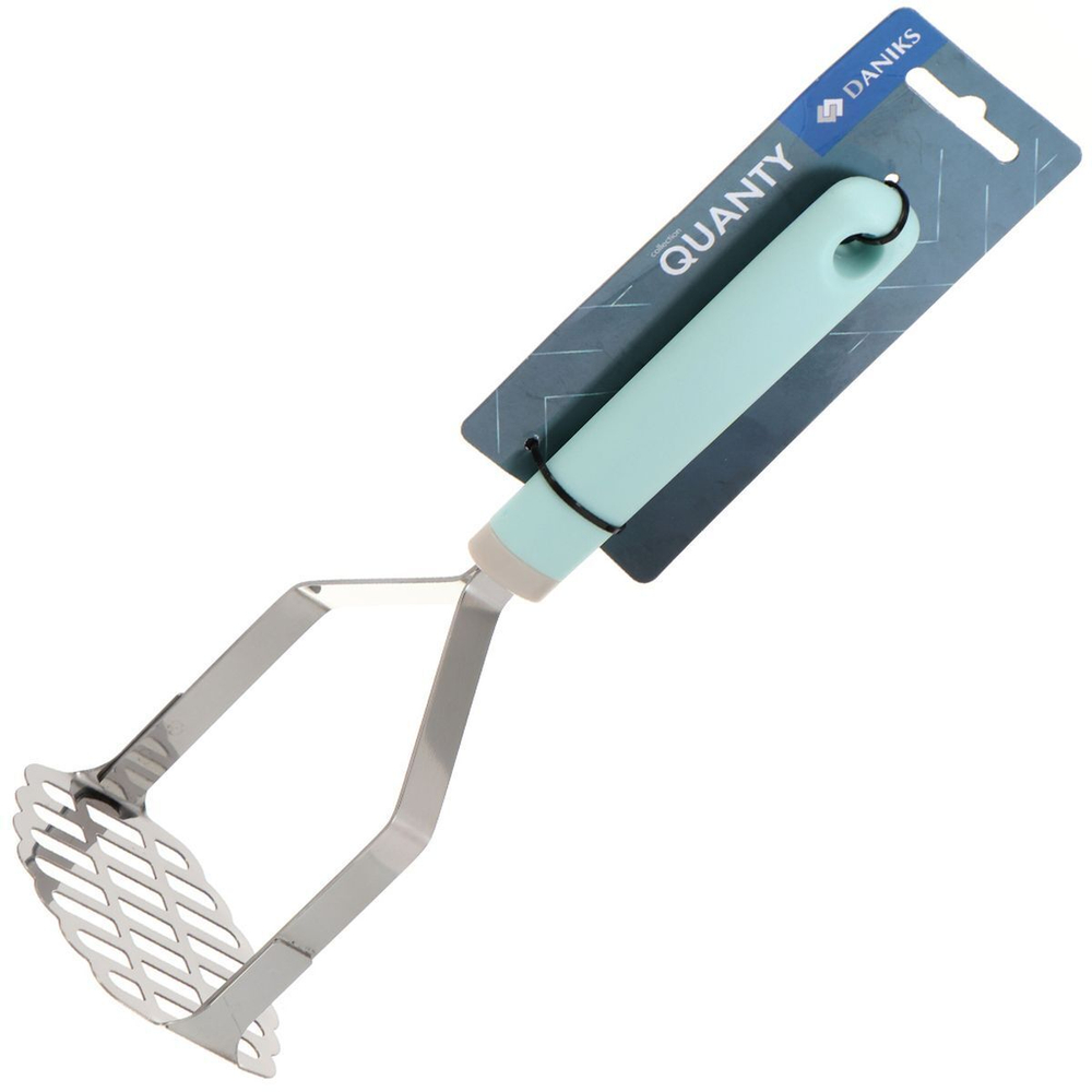 Картофелемялка нерж сталь, пластик ручка, навеска, Daniks, Кванти, YW-KT580-8