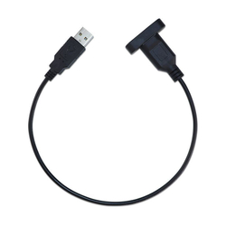 1-портовый встраиваемый удлинитель USB 2.0 прямоугольный 30sm (закрытые края) на болтах