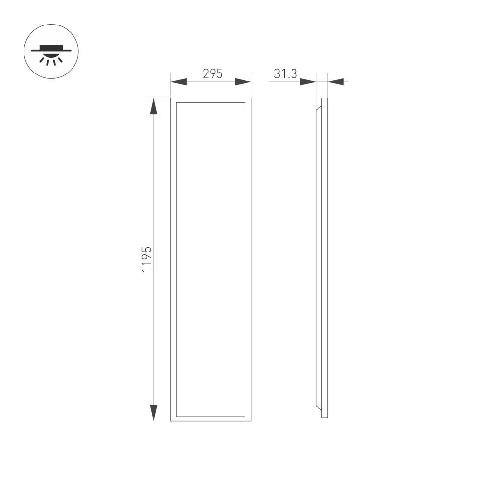 Светильник DL-TITAN-S300x1200-40W Day4000 (WH, 120 deg, CRI90, 230V) (Arlight, IP40 Металл, 7 лет) 052814