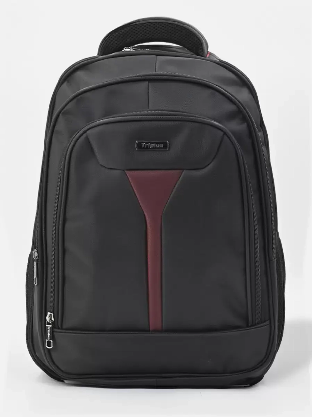 Рюкзак Triplus CX012, мужской, застежка на молнии, полиэстер, чёрный 47х34х15 см