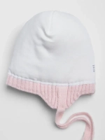 Шапка зимняя с помпоном и ушками для девочки