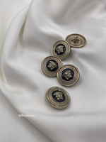Пуговицы Верс. золото с черной эмалью