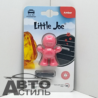 Ароматизатор на обдув Little Joe - Amber (Янтарь)- pink red EF1212