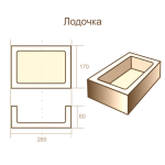 Лодочка 260х170х60 T