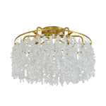 Люстра потолочная 6x40Вт E14, металл/хрусталь, медь/прозрачный/матовый