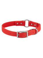 Pet-it водонепроницаемый ошейник для собак с пряжкой и кольцом, М шир.1,9 см,обх шеи 33-48 см,до 40 кг, красный