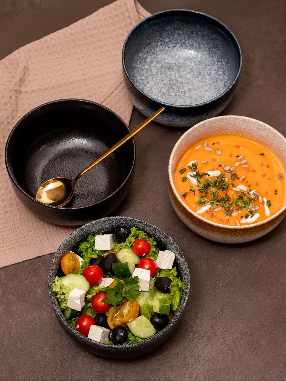 Набор посуды 2 тарелки глубокие для супа фарфор 16 см