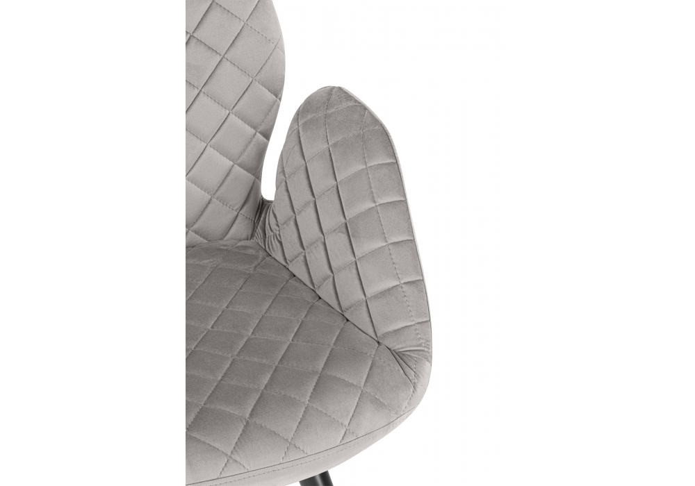 Кресло Woodville Муат поворотное confetti silver, черный