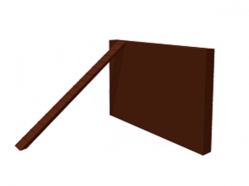 Полоса препятствий - забор с наклонной доской