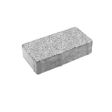 Тротуарная плитка ПРЯМОУГОЛЬНИК 200x100 мм - Стоунмикс Белый с черным