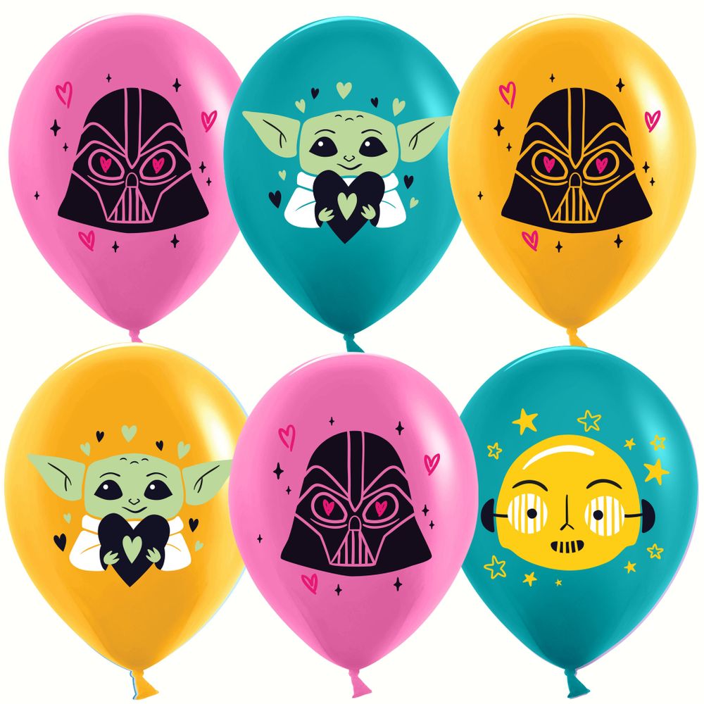 Воздушный Шар (12''/30 см) Геройская сага, Ассорти, пастель, 1 ст, 25 шт.