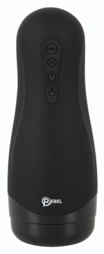 Черный вибромастурбатор с подогревом Masturbator with 3 Functions (Цвет: черный с белым)