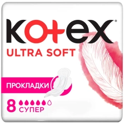 Kotex прокладки Ultra Dry Супер, 8 шт. Котекс