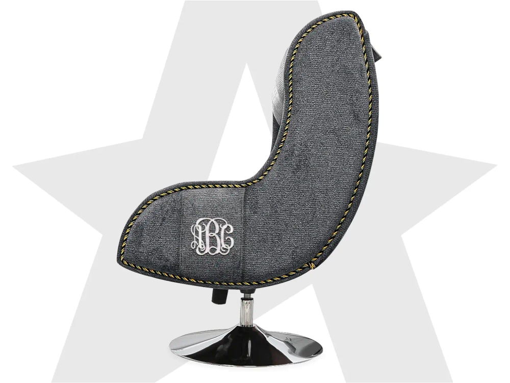 Дизайнерское кресло FUJIMO Monogram Silver Steel