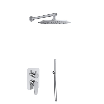 Встраиваемый смеситель для душа на 2 выхода с тропическим и ручным душем CIVIC K5115122