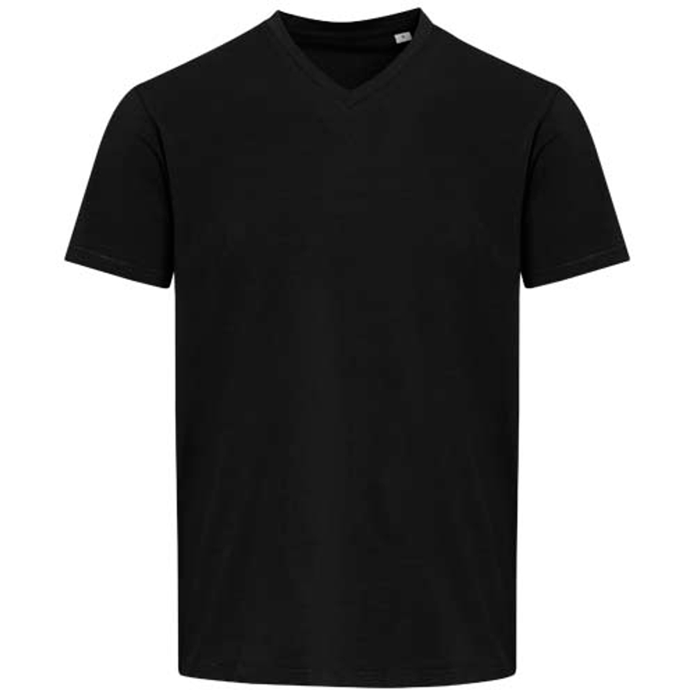 Футболка унисекс Balfour плотностью 200 г/м² с коротким рукавом и V-образным вырезом, изготовленная из органических материало