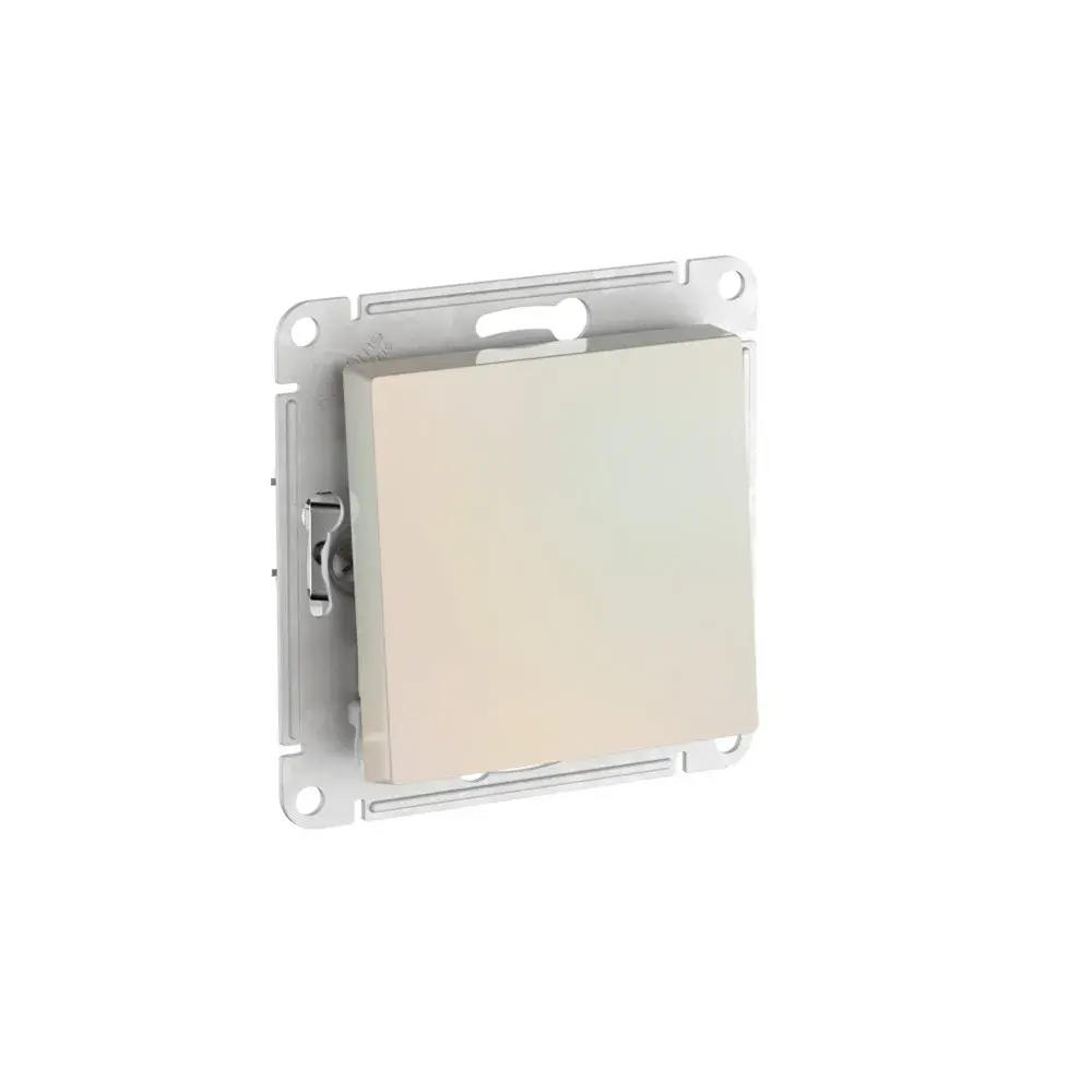 ATLASDESIGN 1-клавишный ВЫКЛЮЧАТЕЛЬ, сх.1, 10АХ, мех., быстрозажим. клем., ЖЕМЧУГ