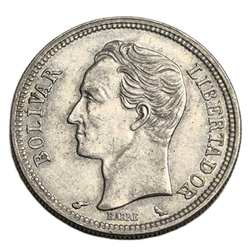 Монета 1 боливар (bolivar) 1960 год Венесуэла
