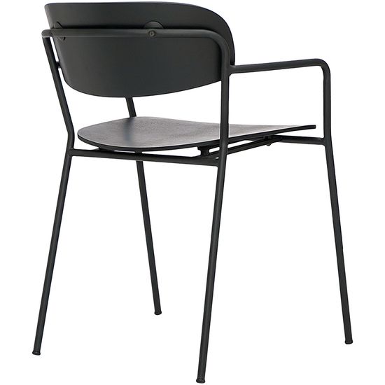 Стул с подлокотниками деревянный torfrid, черный