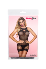 Платье-сетка и стринги Candy Girl Arabella черные, OS