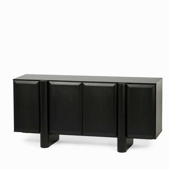 Комод Kode 160х70 см, черный, дуб, меламин