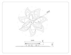 Ambrella Потолочный светодиодный светильник с пультом Original FA4473