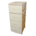 Комод ДЕКОР 4-х РОТАНГ бежевый РП-421