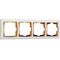 Рамка на 4 поста Werkel Snabb белый/золото W0041933 4690389160936