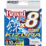 OWNER Шнур Kizuna X8 Broad PE multi color 10м 300м 0,1мм 4,1кг