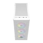 Компьютерный корпус FSP CMT196W, Без БП, 1xUSB3.0/2xUSB2.0, 4x ARGB 120mm, Glass, White, ATX