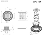 Душевой трап AM.PM MasterFlow 10 W01BD-P11-010-01SB с решеткой Хром матовый Cut Gradient