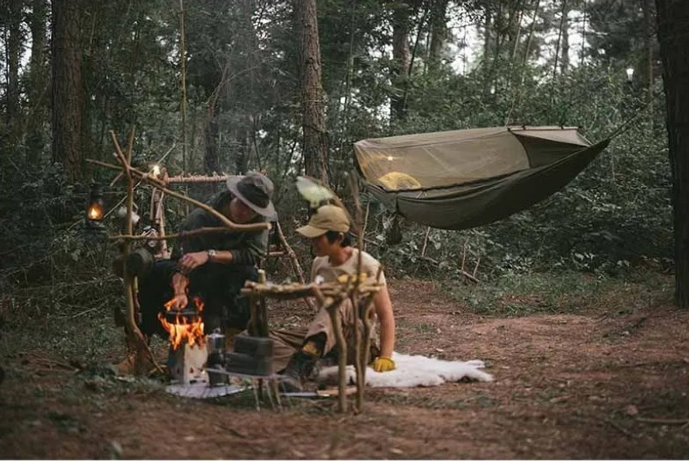Гамак Naturehike, туристический, с москитной сеткой, коричневый