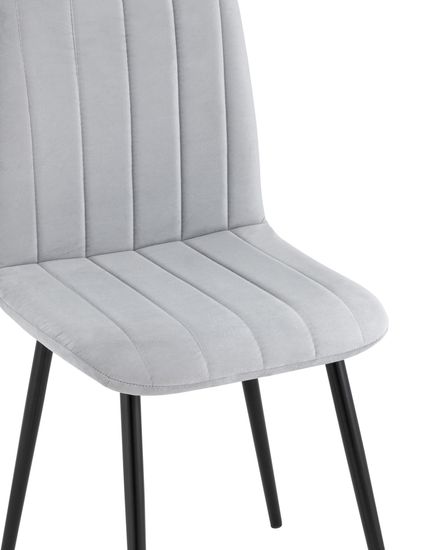 Стул Easy велюр светло-серый