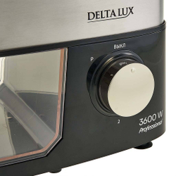 Мясорубка электрическая 3600 Вт DELTA LUX DE-602MS черная + насадка для томатов