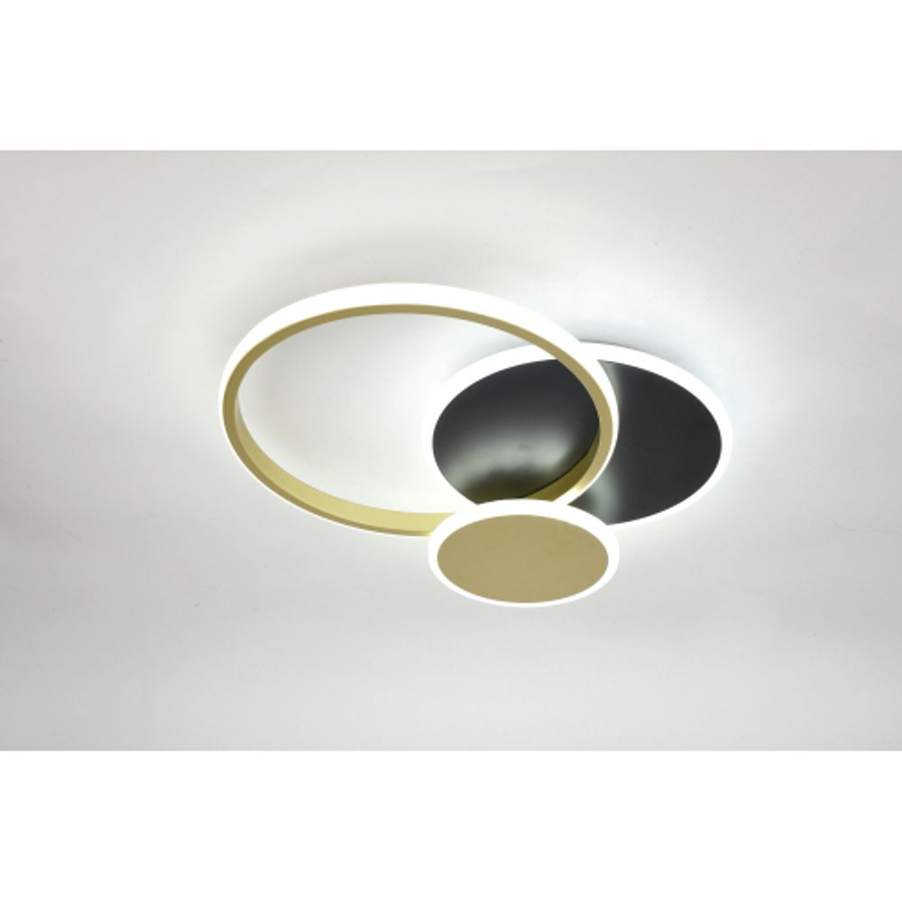 Светильник потолочный светодиодный ЭРА Модерн с ДУ City CLL-1-60-RC BK +GD | Светильники SPB-6 с ДУ