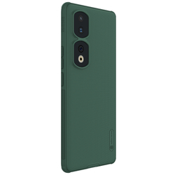 Усиленный двухкомпонентный чехол зеленого цвета (Deep Green) от Nillkin для Honor 90 Pro, серия Super Frosted Shield Pro