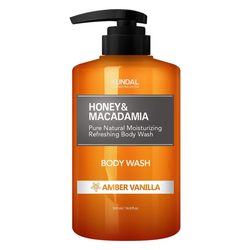Kundal Honey/Macadamia Pure Body Wash Amber Vanilla 500ml