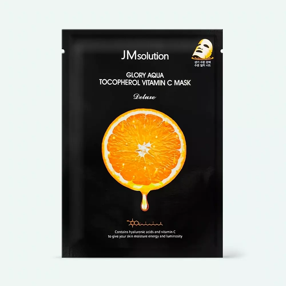 JMsolution Маска тканевая с витамином С для выравнивания тона - Glory aqua vitamin С mask, 30мл