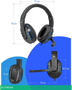 Наушники Defender Gaming Warhead G-160 Black/Blue (64118)