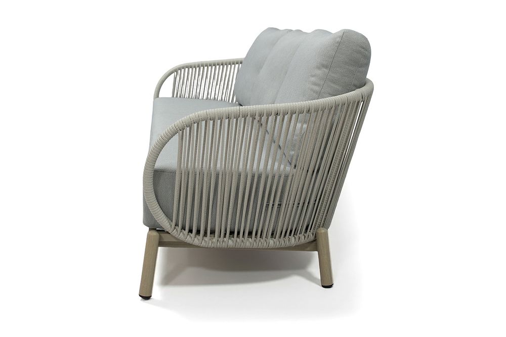 "Прато" лаунж-зона из искусственного ротанга на 5 персон, цвет светло-серый