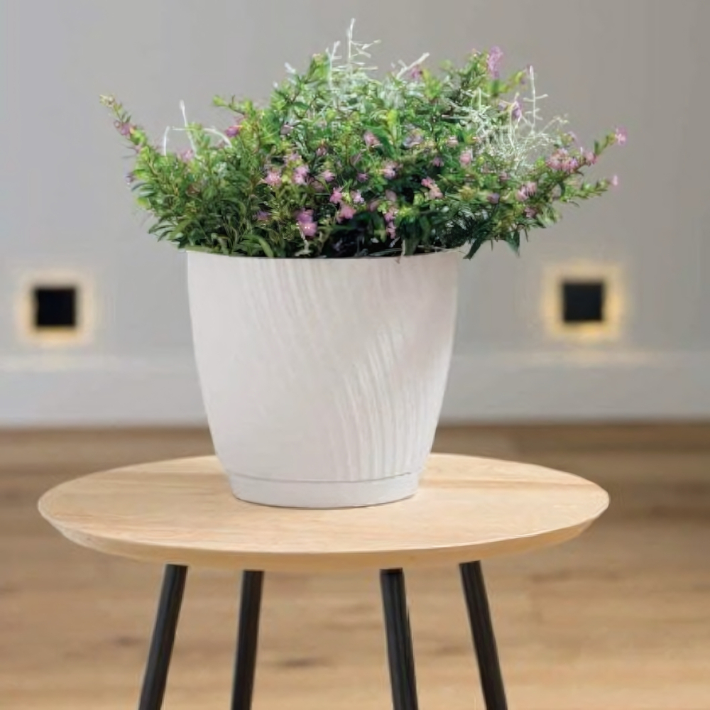 Кашпо с подставкой "MIKA" d17 h15 L-2,5л белый