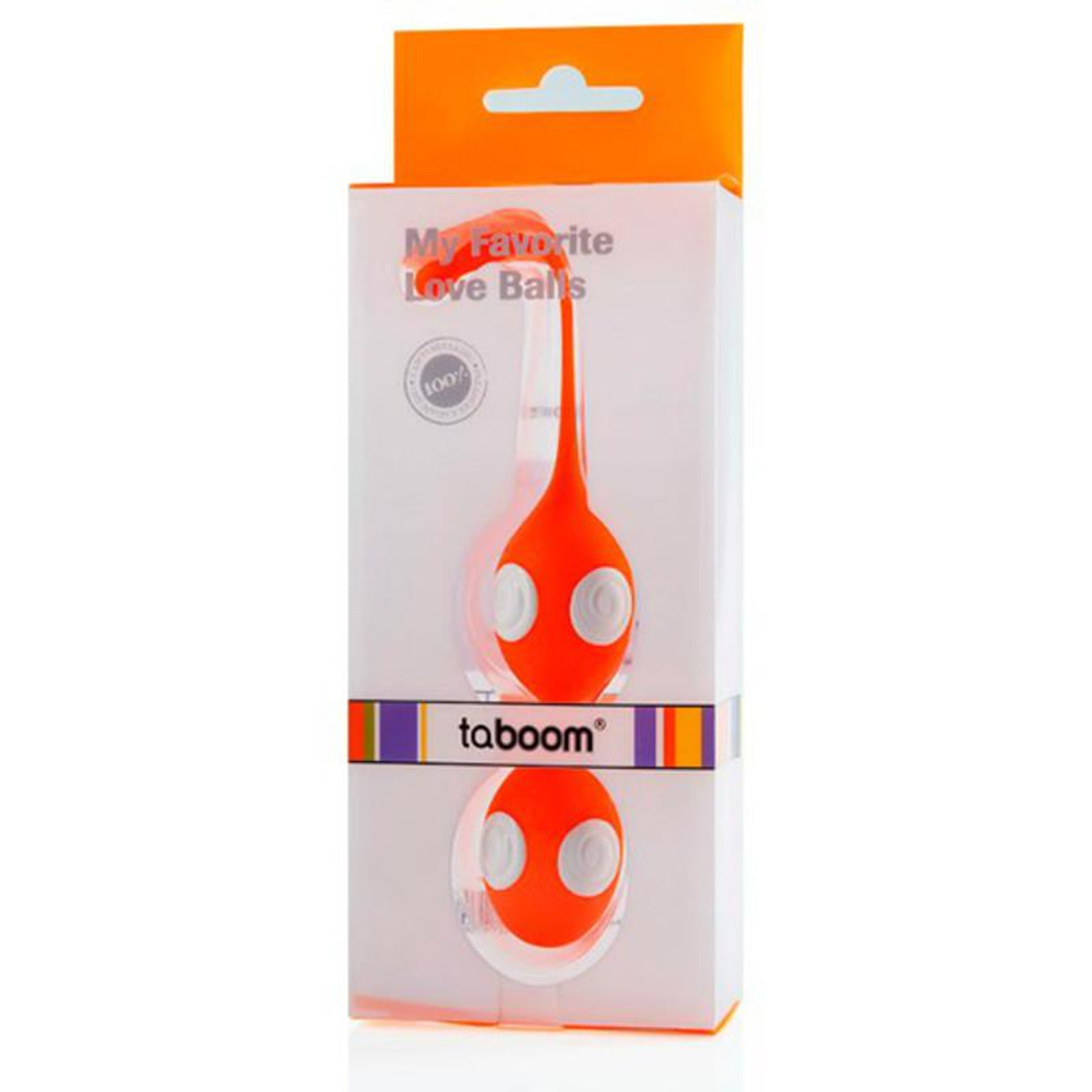 Стильные оранжевые вагинальные шарики Love Balls (Цвет: оранжевый)