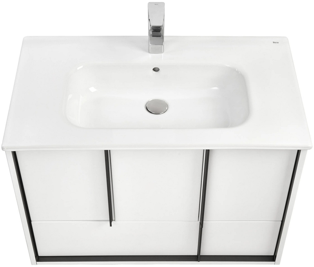 Тумба под раковину Акватон Ривьера 80 подвесная, белая
