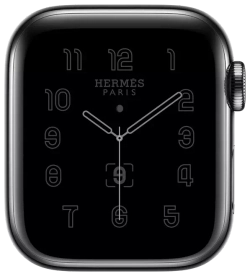 Часы Apple Watch Hermès Series 8 GPS + Cellular 45mm Space Black Stainless Steel Case with Noir Swift Leather Double Tour