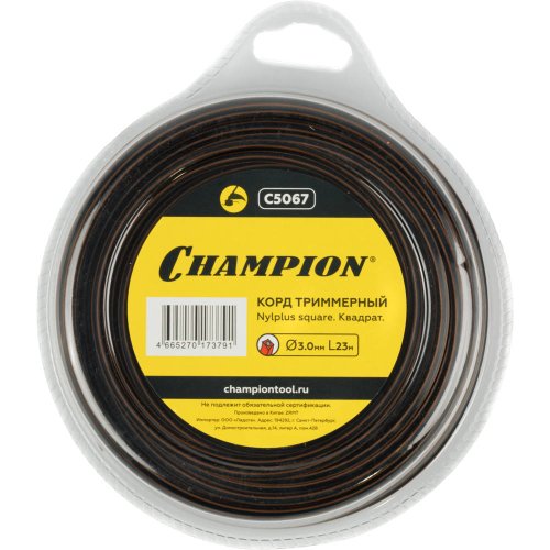Леска CHAMPION Nylplus Square 3,0*23 м (квадрат)   C5067
