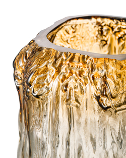 Ваза стеклянная 22см Rasteli Амбра марроне